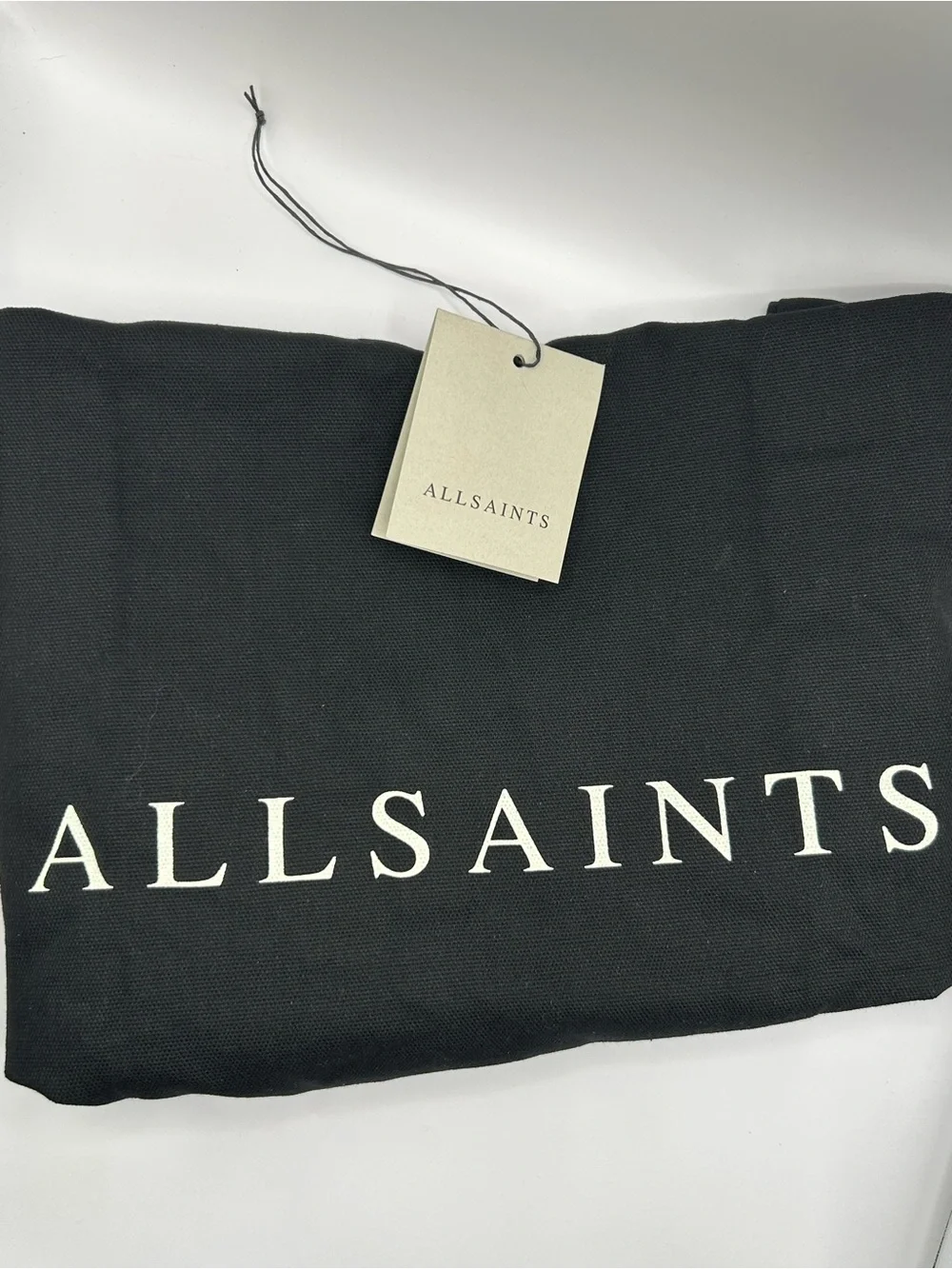 All Saints Black Miro Leather Bucket Shoulder Bag